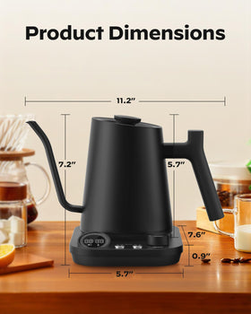 Silonn gooseneck kettle pour spout in action for steady flow