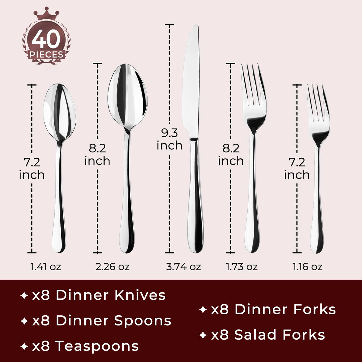 SilouC dinner spoon with balanced weight for easy dining