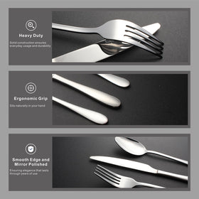 SilouC salad fork with squared edges for clean handling