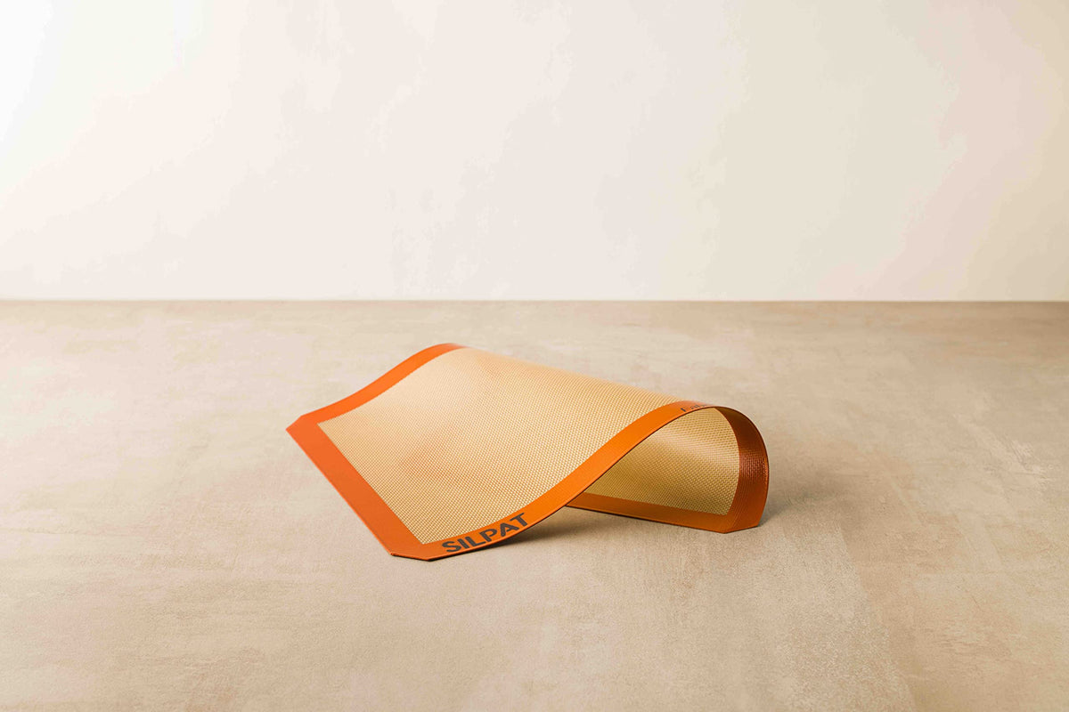 Silpat non-stick coating allows easy cookie release without parchment