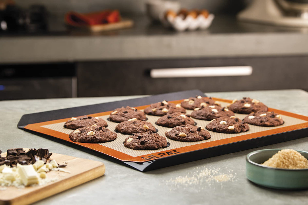 Silpat fits standard baking sheets for convenient home baking