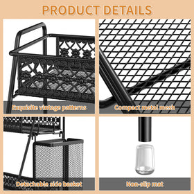SILUB Vintage bathroom counter setup holds toiletries securely and within reach.