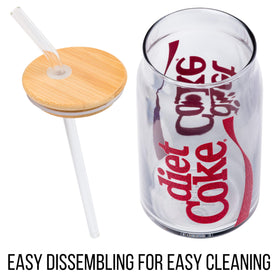 Silver Buffalo bamboo lid and reusable straw support eco-friendly sipping.