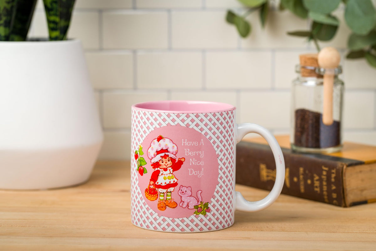 Silver Buffalo berry nice day mug with text, great gift for Strawberry Shortcake fans