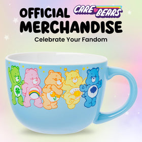 Silver Buffalo Care Bears mug back design showing character backs for fans.