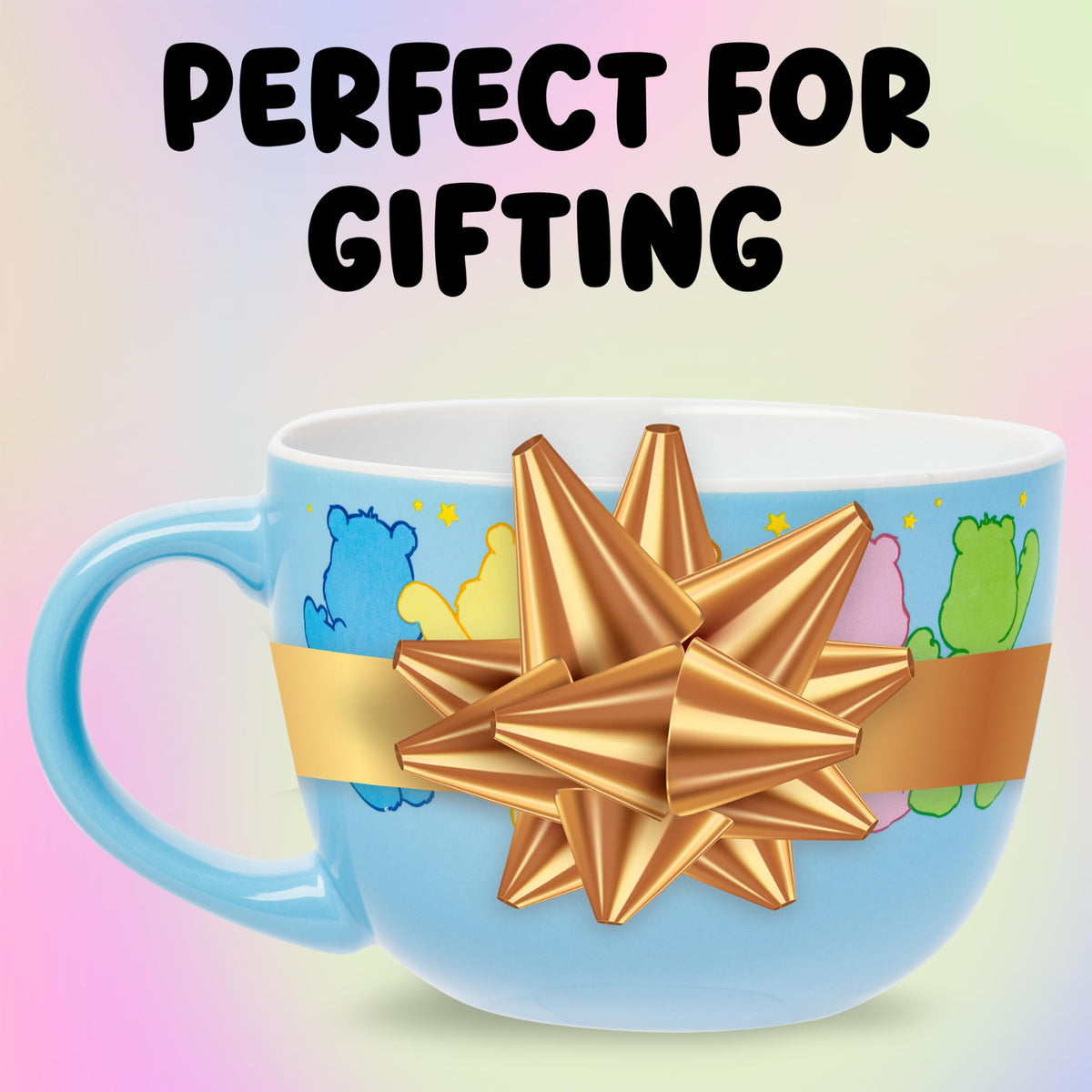Silver Buffalo Care Bears mug blue body with stars, eye-catching tableware.