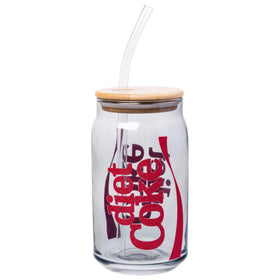 Silver Buffalo glitter tumbler with Diet Coke logo, ideal for stylish hydration on the go.
