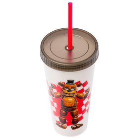 Silver Buffalo FNAF color-changing tumbler with Bonnie for travel and workouts.