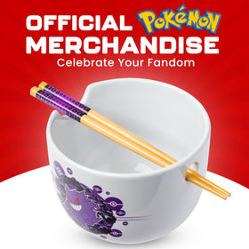 Silver Buffalo Gengar Pokeball ceramic bowl featuring Pokemon design for collectors