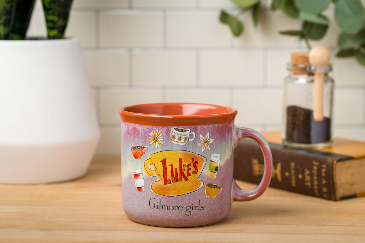 Silver Buffalo Gilmore Girls mug with Luke's Diner logo on side B, perfect display piece