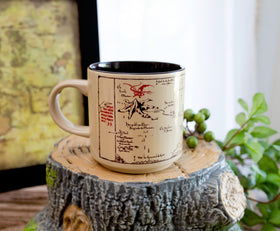 Silver Buffalo hobbit shire map mug 13oz capacity suits generous beverages