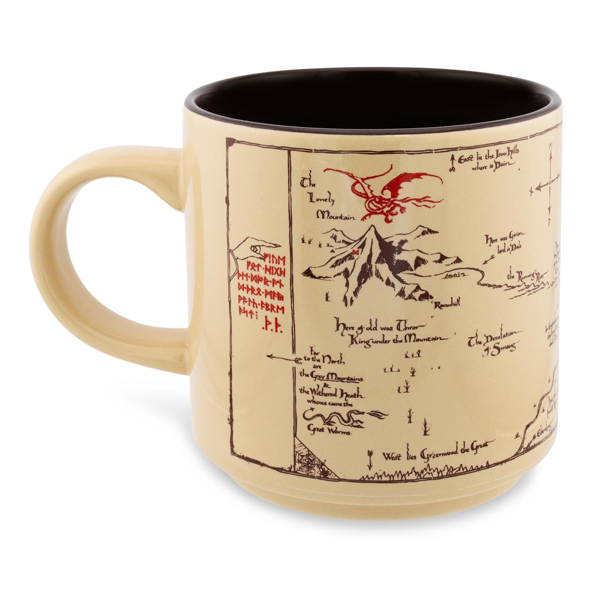 Silver Buffalo hobbit shire map mug green dragon inn detail evokes homely vibes