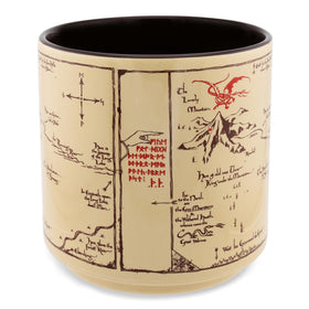 Silver Buffalo hobbit shire map mug map art closeup showcasing adventurous design