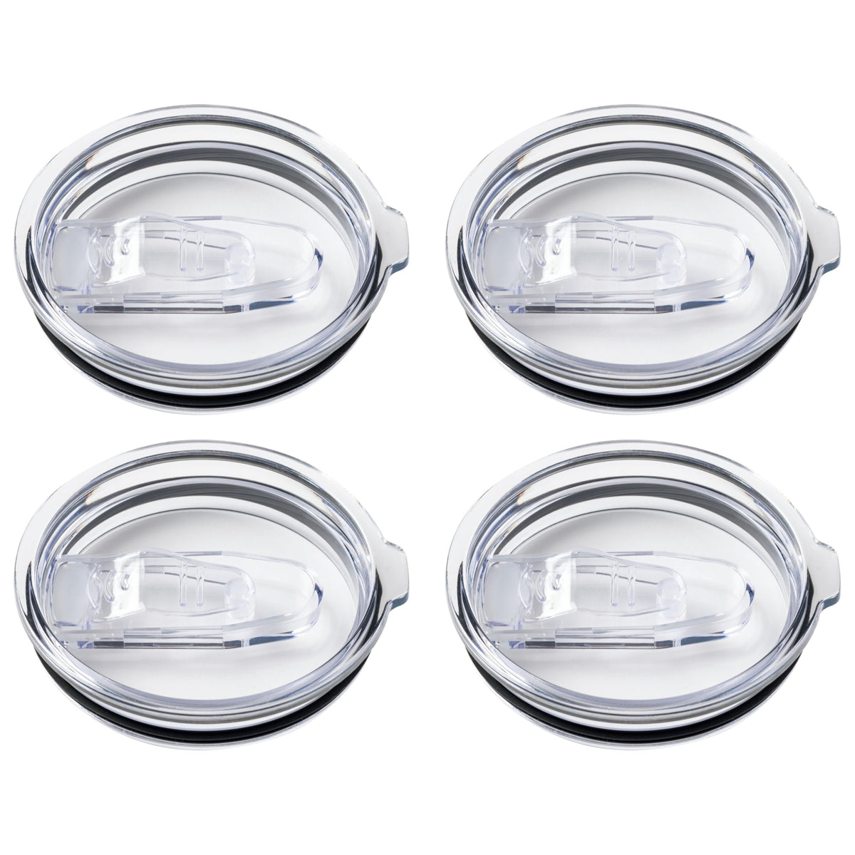 Official Silver Buffalo 4-pack lid set for travel-ready tumbler lids