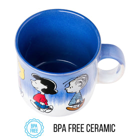 Silver Buffalo Peanuts camper mug with reactive glaze adds nostalgic charm