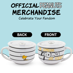 Silver Buffalo Peanuts Snoopy with Did someone say food text on mug.