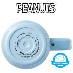 Silver Buffalo Peanuts tumbler with double-wall insulation keeps drinks at the right temperature.