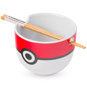 Silver Buffalo Pokeball ramen bowl with playful design for ramen meals