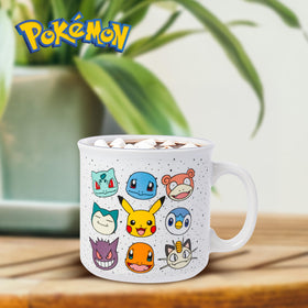 Silver Buffalo Pokemon camper mug 20oz side artwork ideal for desk display