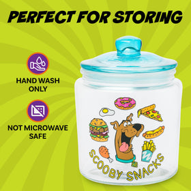 Silver Buffalo Scooby Doo jar filled with cookies shows practical storage