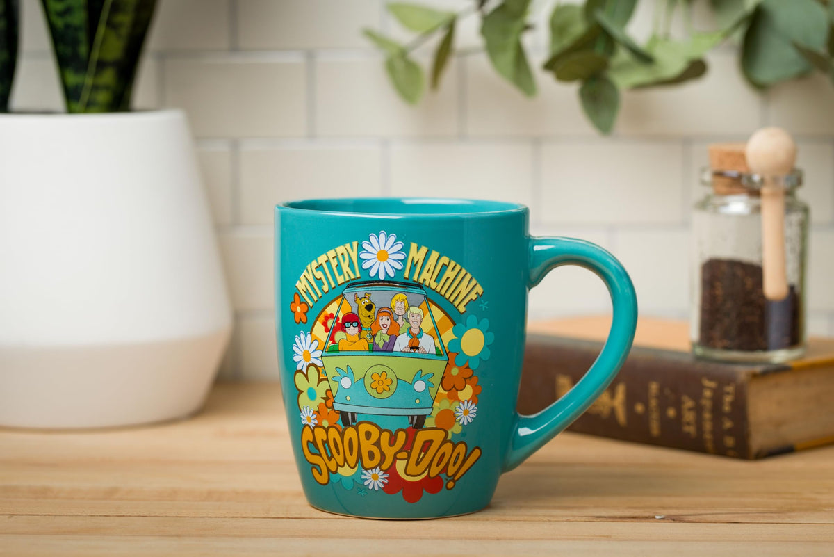 Silver Buffalo Scooby-Doo jumbo curved mug with oversized capacity for hot drinks during marathon sessions.