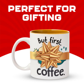 Silver Buffalo Snorlax mug releasing steam with hot coffee aroma.