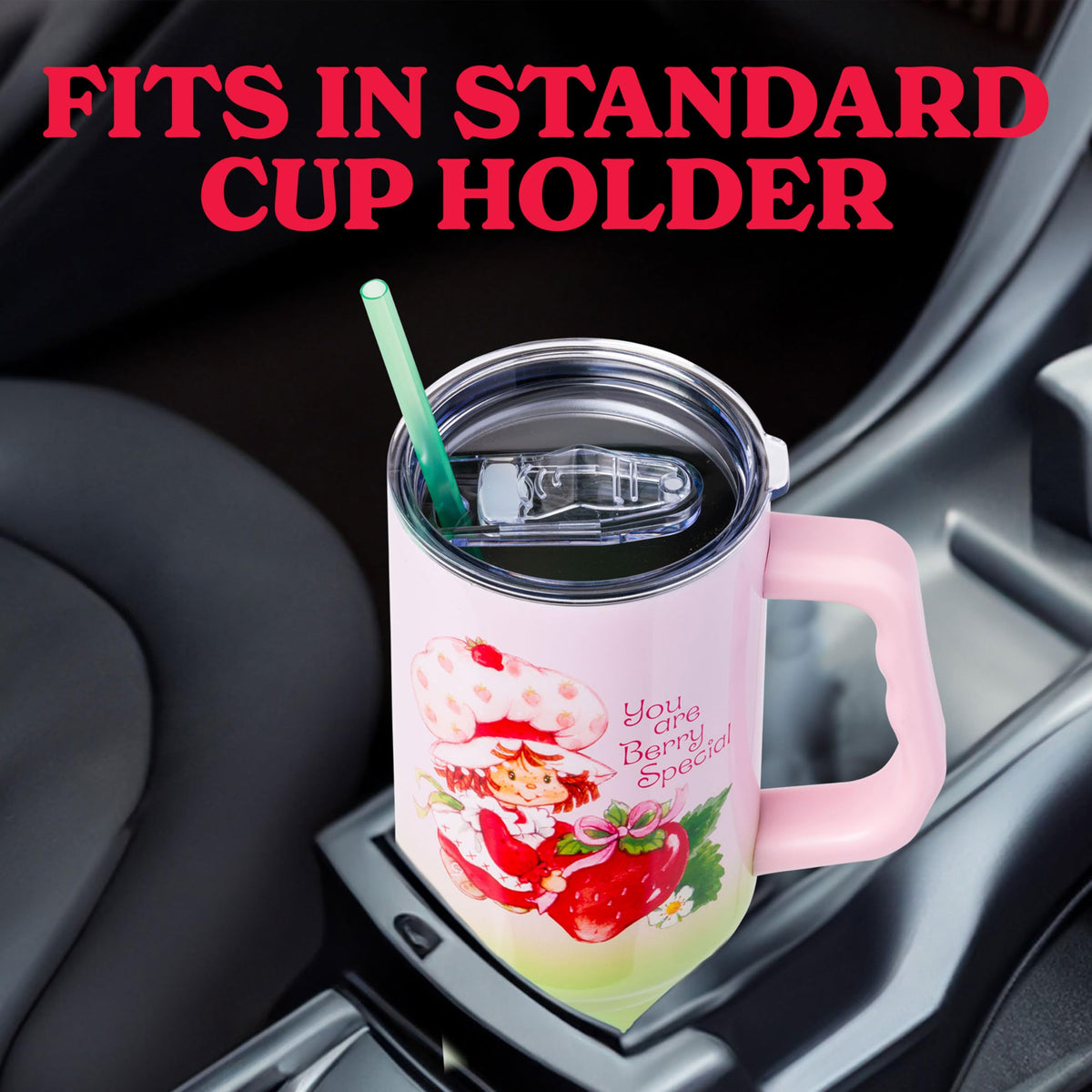Silver Buffalo tumbler lid and straw included for secure sipping on the go.
