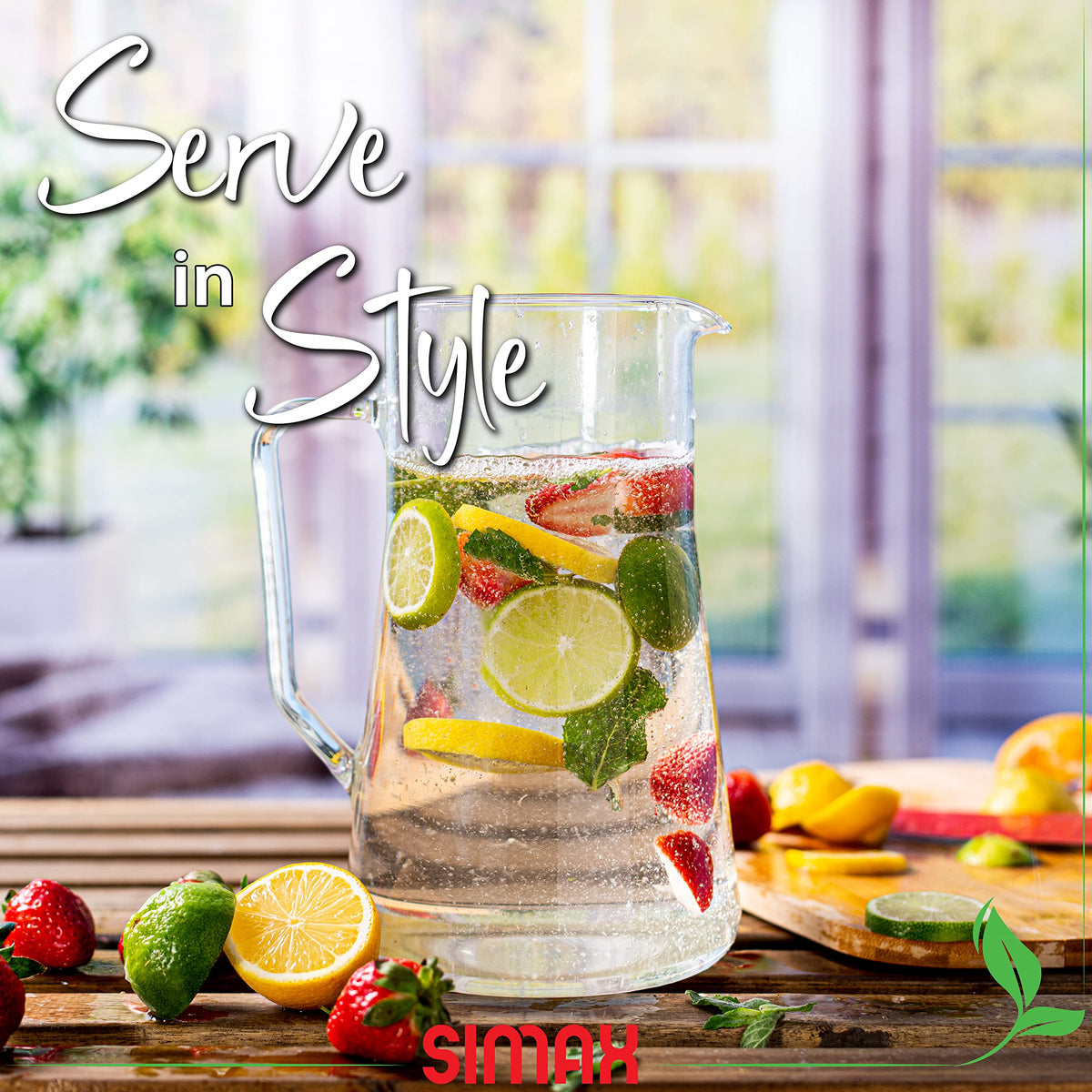 SIMAX dishwasher-safe pitcher after cleaning for easy maintenance