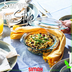 SIMAX borosilicate glass cookware from Europe resists thermal shocks safely.