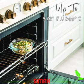 SIMAX glass casserole dish dishwasher safe; easy cleanup after meals.