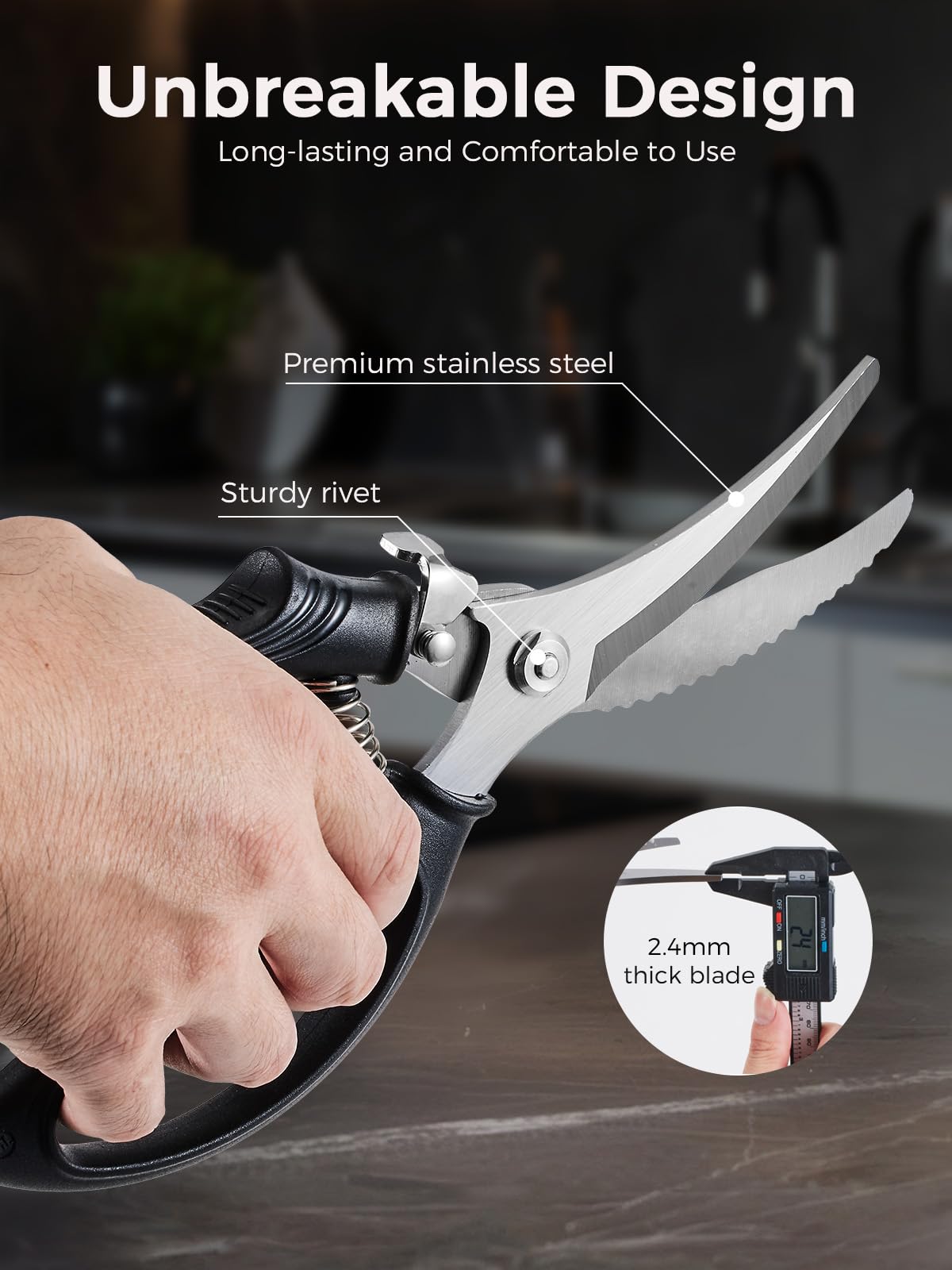 SimCoker ergonomic design provides comfortable grip during long prep