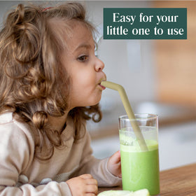 Simka Rose 5-inch straw in a child’s cup for easy sipping