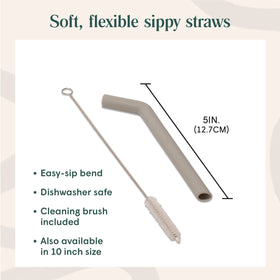 Simka Rose six-color close-up of flexible toddler straws