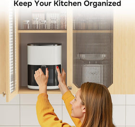 Simple Deluxe 12-in-1 Air Fryer built-in light for monitoring progress without opening.
