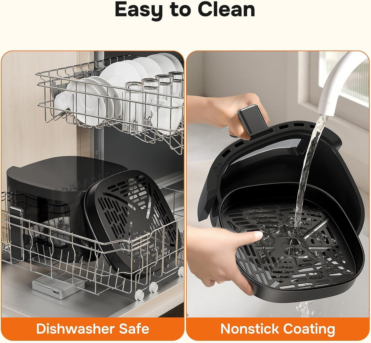 Simple Deluxe built-in light helps you monitor browning and color as it cooks.