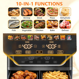 Simple Deluxe dual doors open, separating temperature zones for different foods
