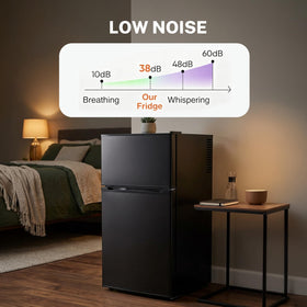 Simple Deluxe mini fridge compact design fits small spaces without crowding.