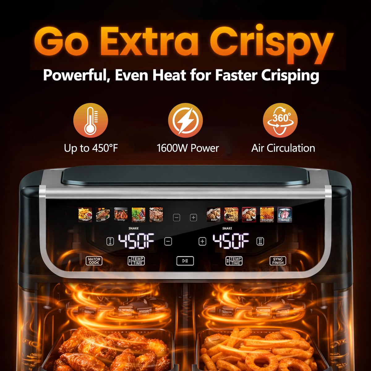 Simple Deluxe Sync Cook coordinates temperatures for mixed ingredients in one session.