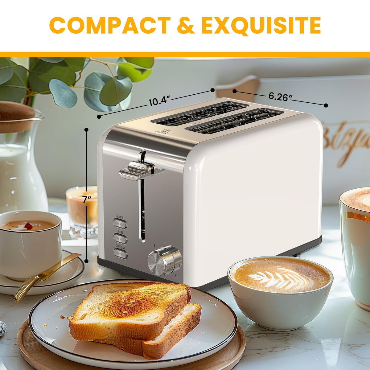 Simple Deluxe toaster control panel highlights browning options