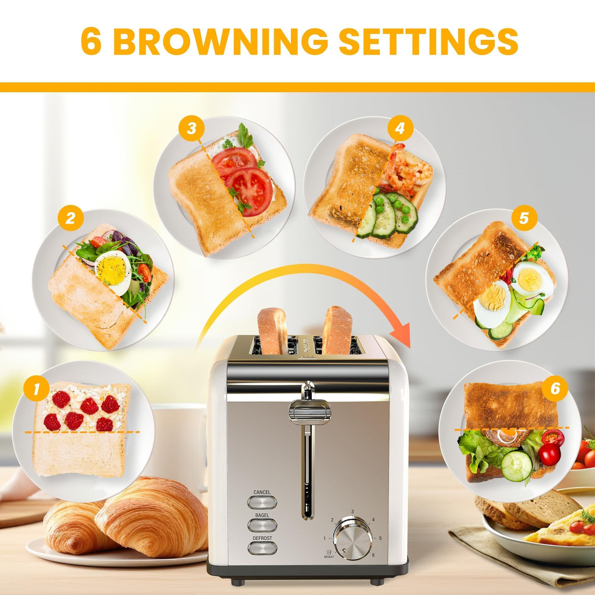 Simple Deluxe toaster in a modern kitchen setup