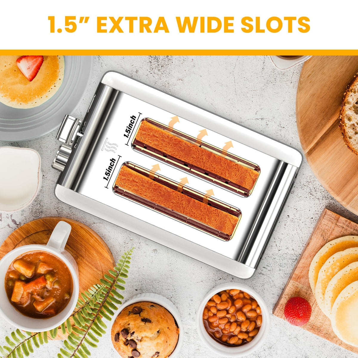 Simple Deluxe toaster removable crumb tray for easy cleaning