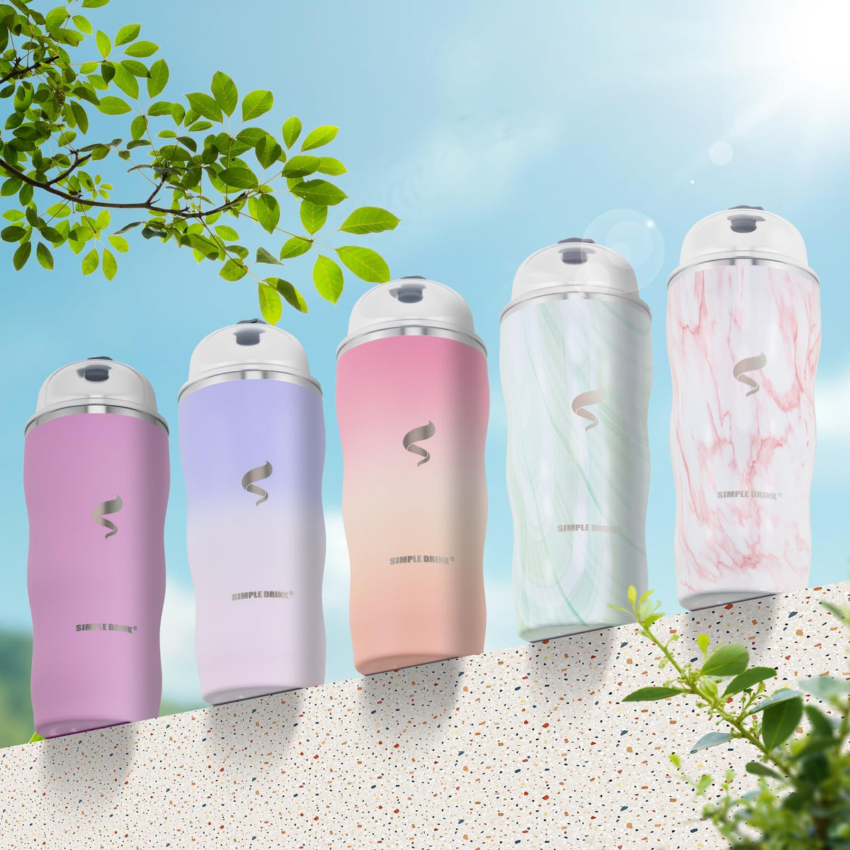 SIMPLE DRINK 20oz tumbler outdoor-adventure scene showcases versatile everyday gifting potential