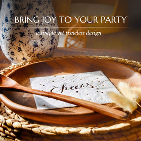 Simple-Glee gold foil design napkins for an elegant table.