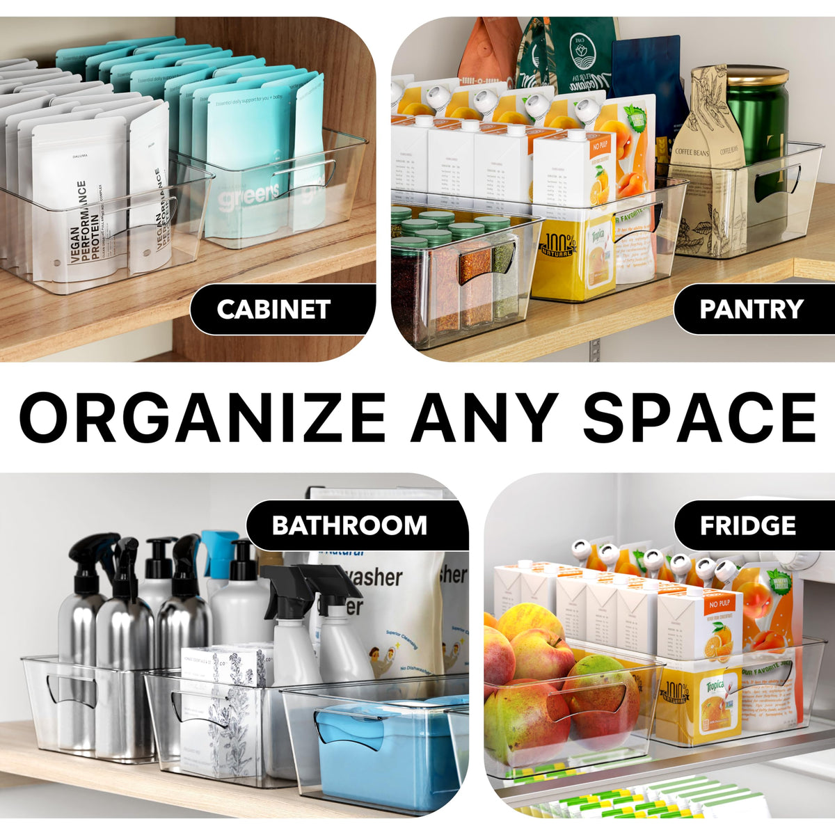 Simple Houseware 15x8x3-75-inch bin fits shelves for flexible storage.