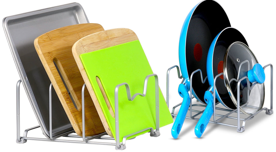 Simple Houseware 2-pack kitchen rack side view showing compact design
