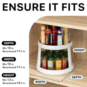 Simple Houseware 2-Tier organizer in kitchen setup saves counter and cabinet space