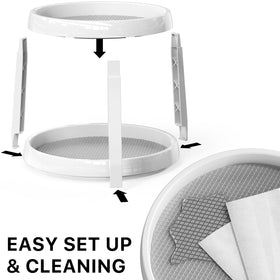 Simple Houseware round trays optimize space for spices and toiletries