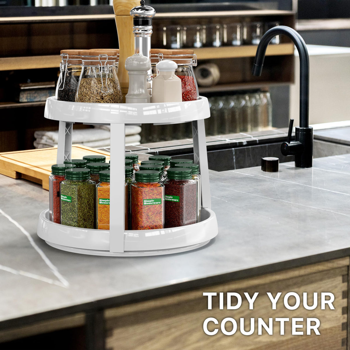 Simple Houseware assembly-ready design requires no tools for quick setup