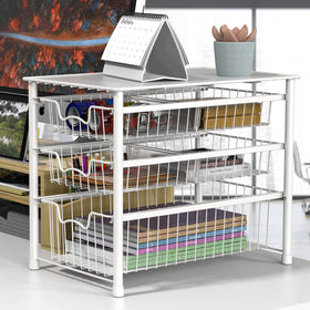 Simple Houseware basket with non-slip feet protects surfaces