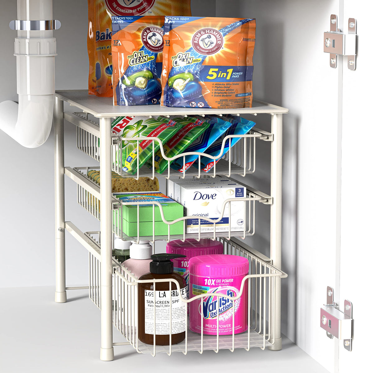 Simple Houseware stackable design offers expandable storage solutions